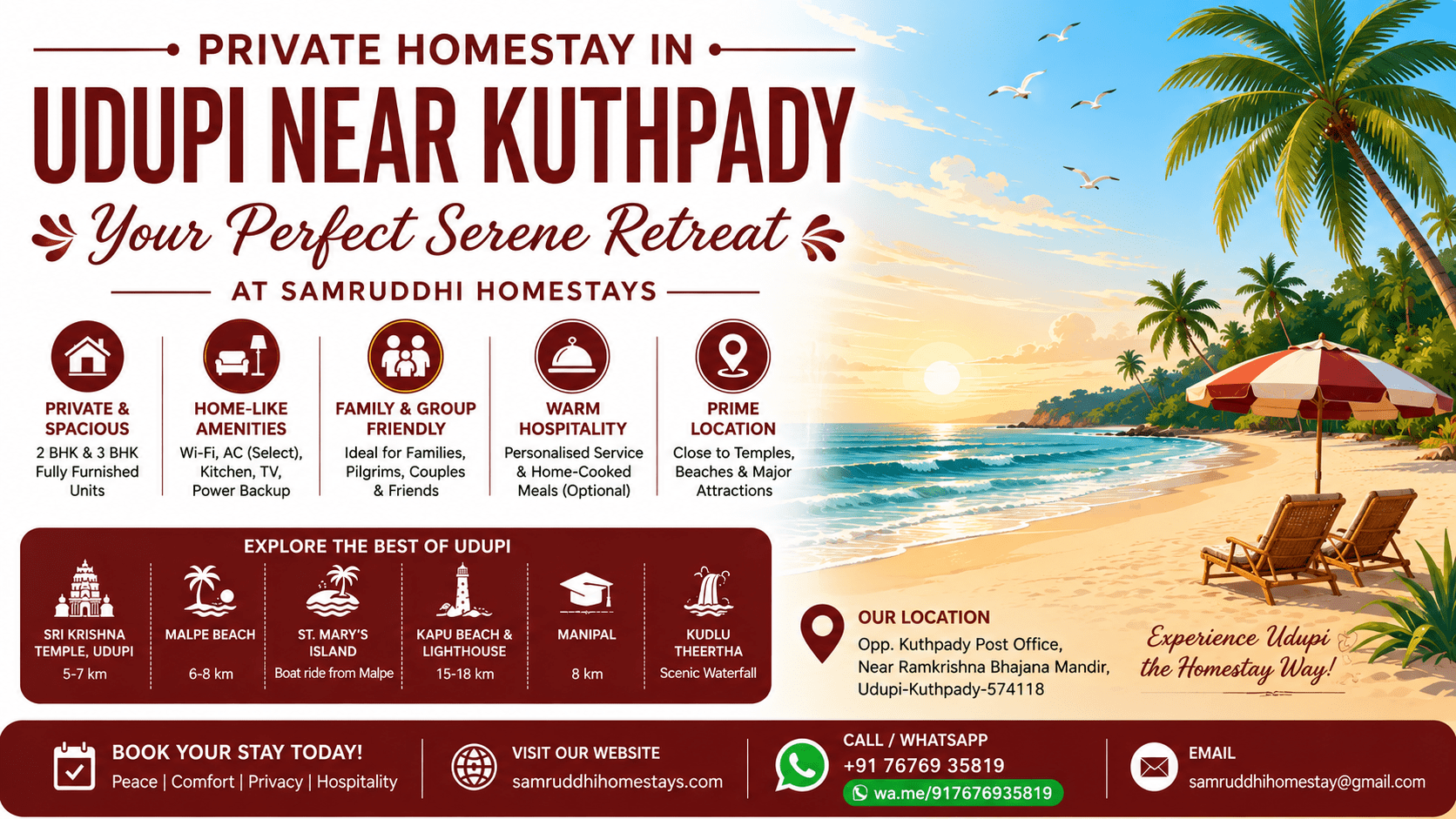 Private Homestay in Udupi near Kuthpady
